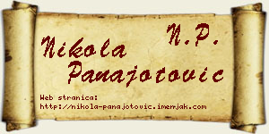 Nikola Panajotović vizit kartica